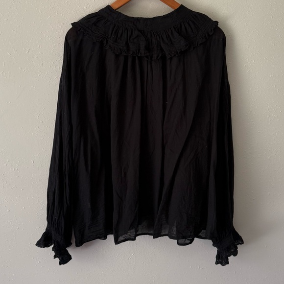 Doen Black Ruffled Blouse - Picture 2 of 12